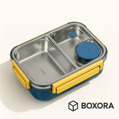 Boxora™ Premium Stainless Steel Bento Lunch Box (Small) – Leakproof & Portable