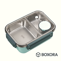 Boxora™ Premium Stainless Steel Bento Lunch Box (Small) – Leakproof & Portable