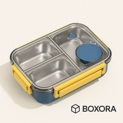 Boxora™ Premium Stainless Steel Bento Lunch Box (Large) – Leakproof & Portable
