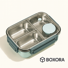Boxora™ Premium Stainless Steel Bento Lunch Box (Large) – Leakproof & Portable