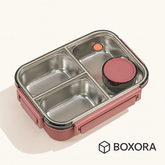 Boxora™ Premium Stainless Steel Bento Lunch Box (Large) – Leakproof & Portable