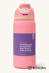 Boxora™ Insulated Stainless Steel Water Bottle with Built-In Straw (32oz / 945mL)