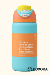 Boxora™ Insulated Stainless Steel Water Bottle with Built-In Straw (32oz / 945mL)